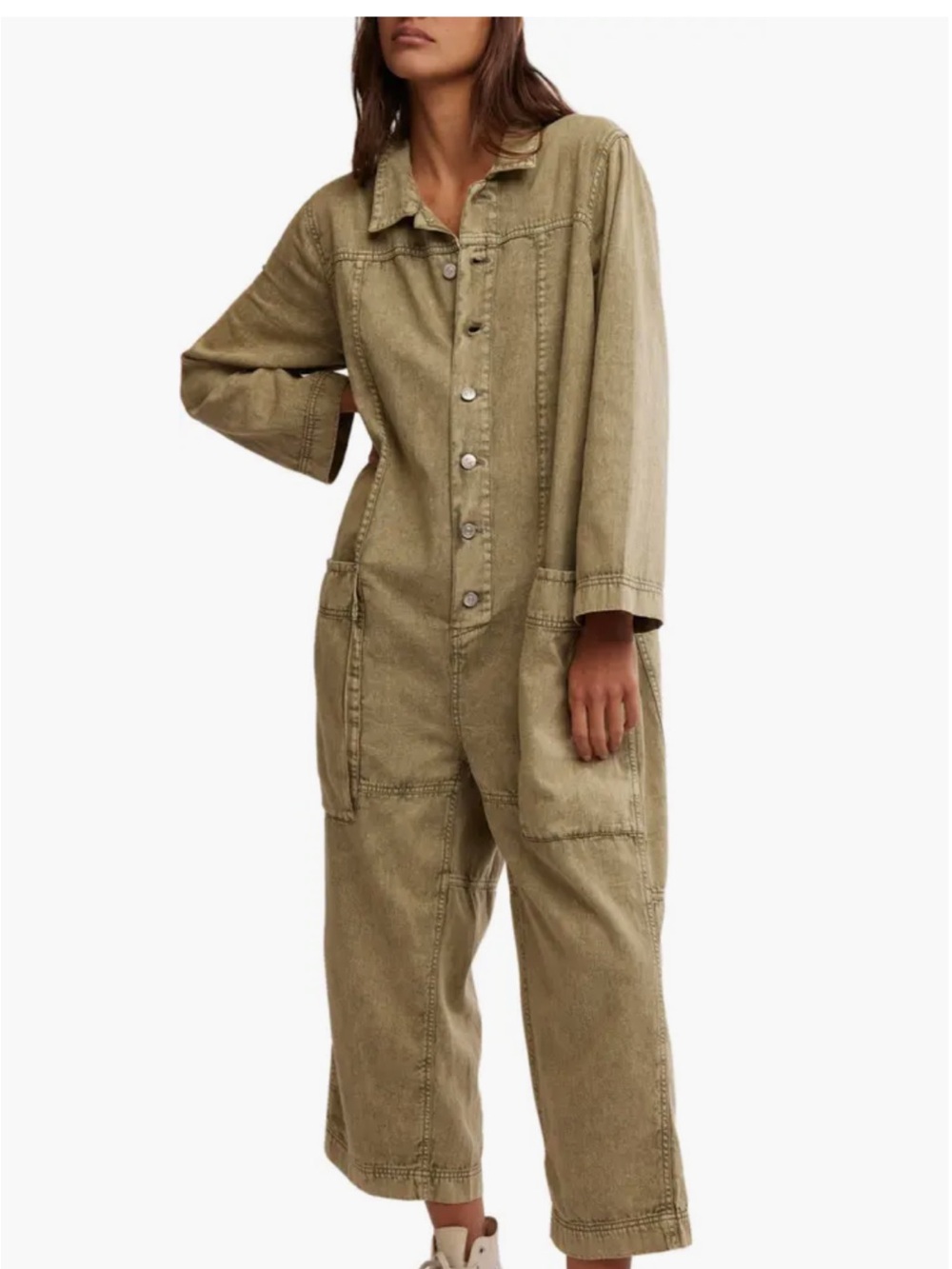 Free People - We the free margarita jumpsuit in calliste green. New with tags.